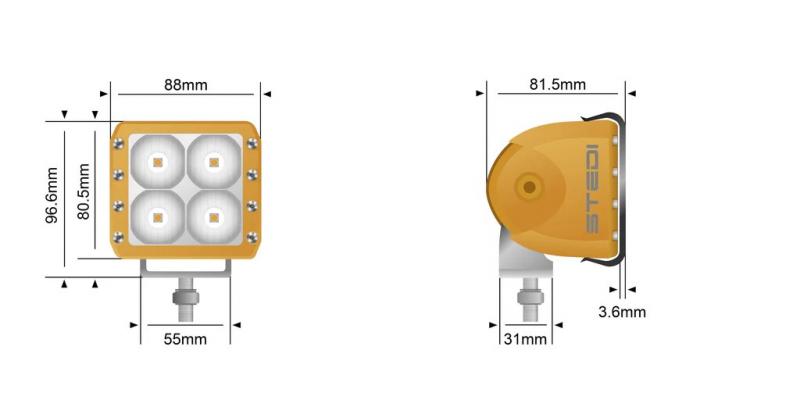 STEDI C4 Industrial LED Cube Light (Flood)